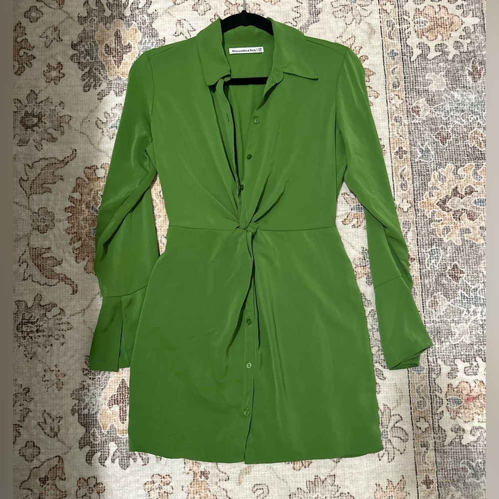 Abercrombie Long Sleeve Satin Mini Dress